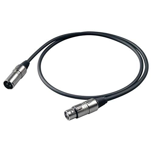 Proel Cavo Professionale Bilanciato per Microfono, con connessioni presa volante Cannon XLR 3P Maschio a spina volante Cannon XLR 3F Femmina (15mt)