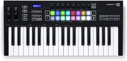 Novation Launchkey 37 [MK3] MIDI Keyboard Controller — Seamless Ableton Live Integration. Modalità accordo, modalità scala e Arpeggiator. Tutto il software necessario per la produzione musicale.