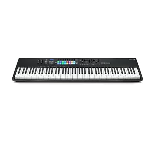 Novation Launchkey 88 [MK3] Tastiera MIDI di alta qualità a 88 note per creare musica con espressività, nero