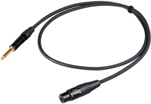 Proel Challenge Series Jack TS mono da 6,3 mm a XLR femmina a 3 pin con connettori Neutrik, 6 m