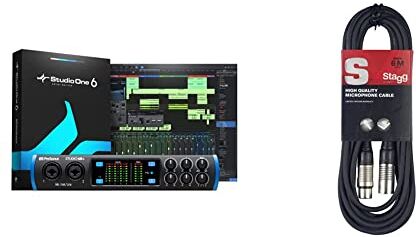 PreSonus Interfaccia audio USB-C Studio 68C & Cavo da microfono a mixer Stagg SMC6 da 6 metri XLR (m) -XLR (f), neroStagg