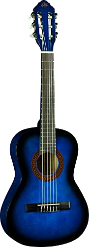 Eko GUITARS CS-2 BLUE BURST Chitarra Classica Serie Studio, Scala 1/2, Top in Tiglio Laminato, Fasce e Fondo in Tiglio Laminato, Manico e Tastiera in Betulla, Custodia Inclusa, Colore Blue Burst