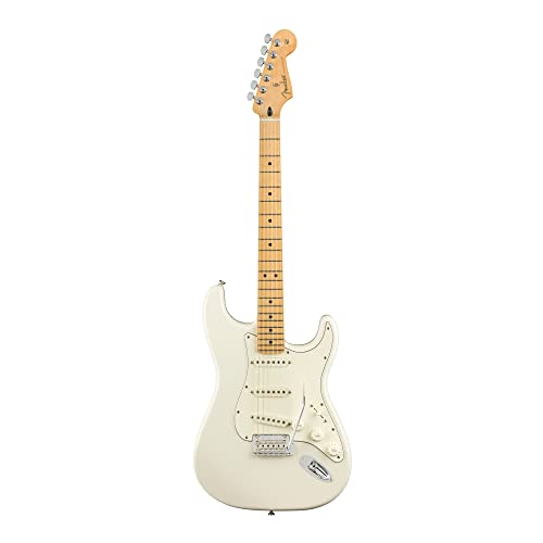 Fender Player Stratocaster Chitarra elettrica, tastiera in acero bianco (Blanco polar)