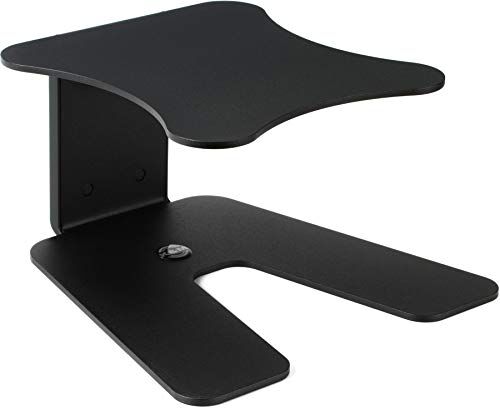 K&M 26774 Supporto da tavolo per monitor nero, in acciaio supporto regolabile in altezza dal design innovativo