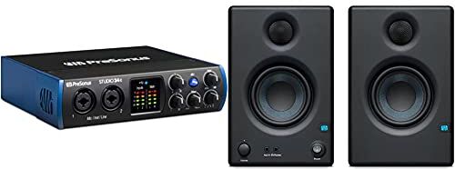 PreSonus Studio 24C Interfaccia Audio 2X2, 192 Khz, Compatibile Usb-C & Eris E3.5 Altoparlanti Multimediali Monitor Da Studio (Coppia)