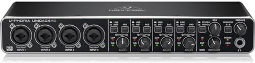 Behringer U-PHORIA  interfaccia audio 4x4 midi/usb 24bit/192khz con preamp midas e phantom +48v