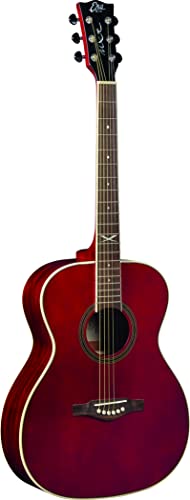 Eko , GUITARS NXT A100 SEE THROUGH RED, Chitarra Acustica Top in Abete, Fasce e Fondo in Mogano e Tastiera in South American Roupanà, Colore Rosso