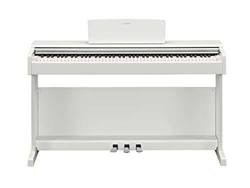 Yamaha ARIUS YDP-145 Digital Piano Pianoforte Digitale da Casa per Dilettanti, Design Classico ed Elegante, Suonabilità Autentica del Pianoforte Acustico, Bianco