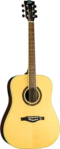 Eko GUITARS ONE D150E NATURAL,Chitarra Acustica Elettrificata Dreadnought, Serie ONE,Amplificata con Sistema Fishman Presys II, Fasce e Fondo Mogano, Top Abete, Colore Natural