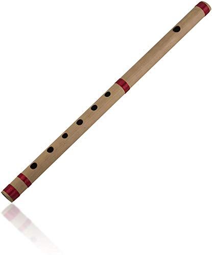 The Great Indian Bazaar Idee regalo di compleanno uniche 47 pollici autentico flauto indiano in legno bambù in 'A' Key Fipple Woodwind Musical Instrument Recorder tradizionale Bansuri fatto a mano novità regali lui lei