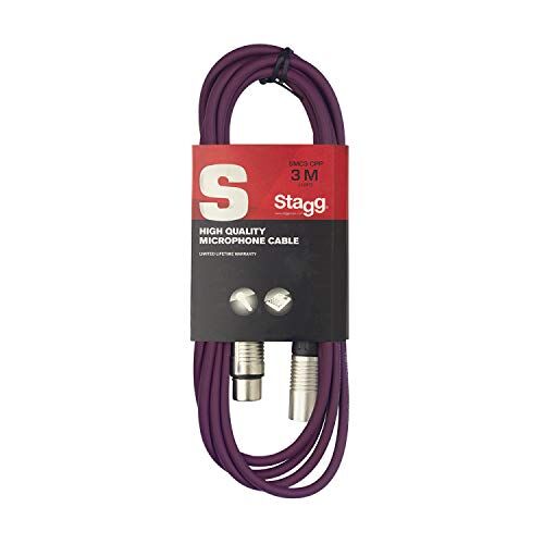 Stagg Cavo da Microfono di Alta Qualita XLRf to XLRm, 3m, Viola