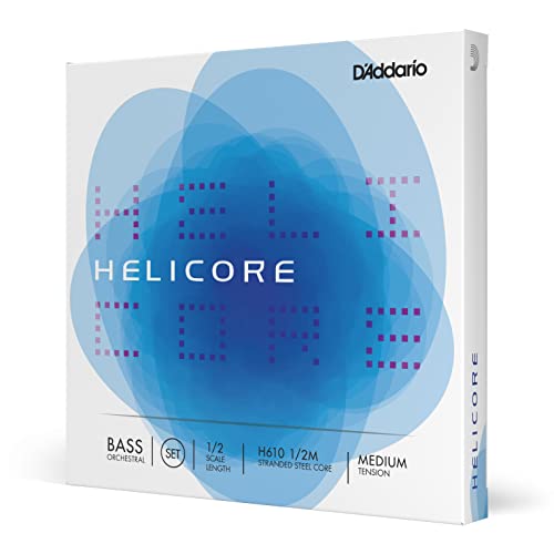 D'Addario Set di corde  Helicore Orchestral per contrabbasso, scala 1/2, tensione media