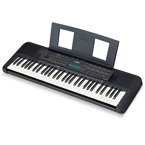 Yamaha Tastiera portatile PSR-E273 Tastiera per principianti con sensibilità a 61 battute, include un buono per 2 lezioni di musica online presso la  Music School, in nera