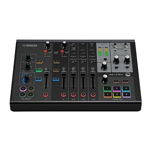 Yamaha lack 8 Canali Live Streaming Loopback Mixer/Interfaccia USB con Steinberg Software Suite