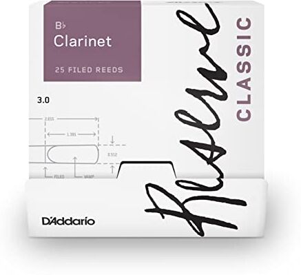 D'Addario Reserve Classic Ance Clarinetto Sib, Forza 3.0, Scatola da 25