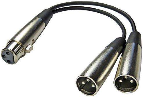 keepdrum Keep Drum yc029 XLR Splitter Dual XLR Adapter 2 X maschio a 1 X femmina a 3 poli