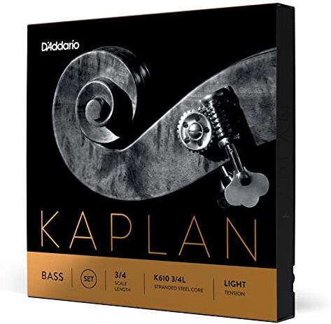 D'Addario Set di corde  Kaplan per contrabbasso, scala 3/4, tensione bassa