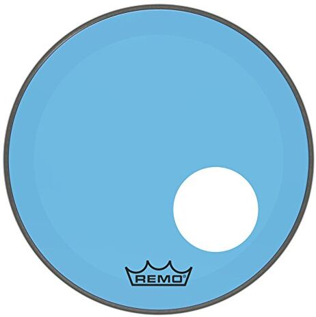 Remo Powerstroke 3 Colortone Blue Bass - Testata per batteria, 18" con porta P3-1318-CT-BUOH