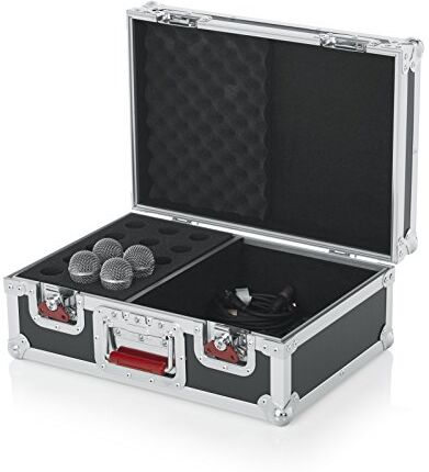 Gator ATA Flight case con 15 con rivestimento in schiuma microfono gocce