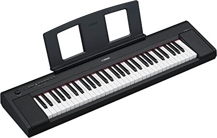 Yamaha NP-15 Piaggero Digital Keyboard - Tastiera Digitale Versatile e Portatile con 61 Tasti Sensibili al Tocco, 15 Voci Strumentali, Leggera e Portatile