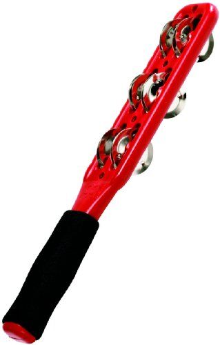 Meinl Percussion  Manale con cimbalini in acciaio, serie Professional, colore: Rosso