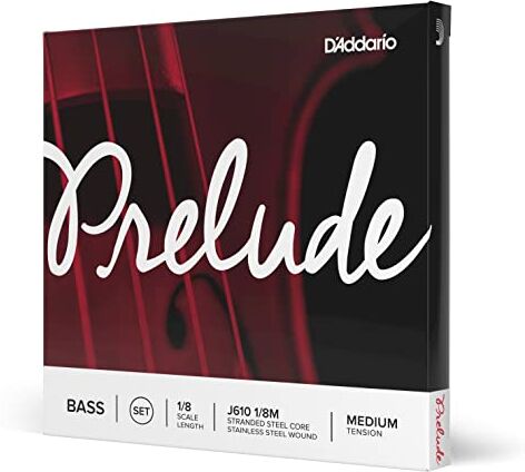 D'Addario Set di corde  Prelude per contrabbasso, scala 1/8, tensione media