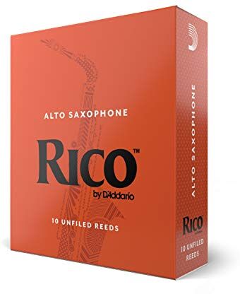 D'Addario Rico Saxophone Reeds Ance per sassofono contralto Alto Sax Reeds 2 forza, 10-Pack