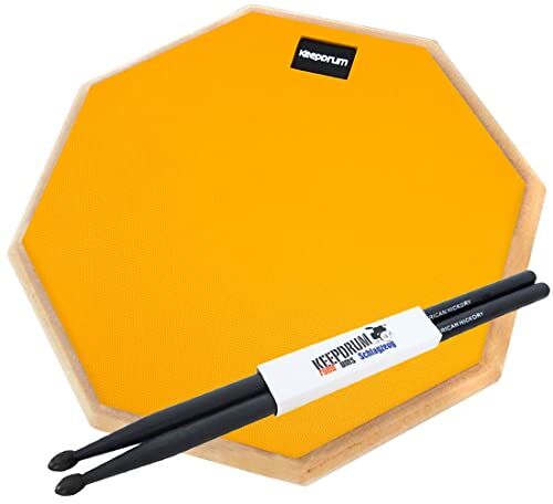 keepdrum DPOR12 Cuscinetto per esercizi a batteria, 12 pollici, colore: Arancione