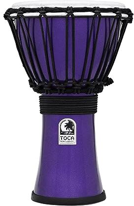 Toca TO803304 Freestyle Colorsound Djembe, Indigo Metallizzato