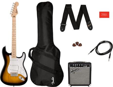 Fender Squier Sonic Series Stratocaster Pack MN 2-Color Sunburst chitarra elettrica per principianti