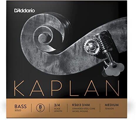 D'Addario Kaplan Solo Singola corda Si per contrabbasso, scala 3/4, tensione media