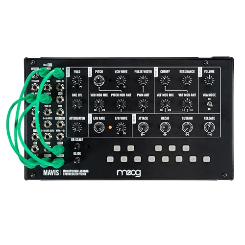 MOOG Mavis Kit synth indipendente semimodulare analogico con tastiera, oscillatore, filtro e generatore d'inviluppo analogici. Wavefolder e cover
