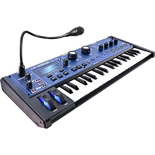 Novation MiniNova, sintetizzatore a modellazione analogica con 37 mini tasti Mini-synth compatto e potente con effetto vocoder e correttore d'intonazione, 256 suoni integrati e cinque effetti vocali