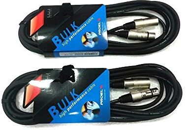 Proel BULK250LU1, coppia cavi professionali bilanciati 3 poli, xlr maschio/xlr femmina, lunghezza 1 metro