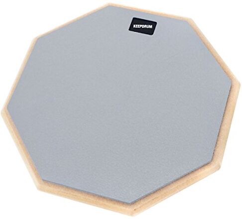 keepdrum , DP-GY12, pad batteria per esercitazioni, di colore grigio, 30,48 cm