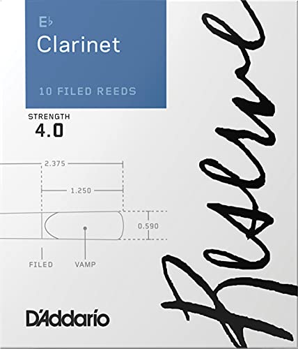 Rico D'Addario Reserve Ance per clarinetto in Sib, durezza 4.0; confezione da 10