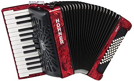 Hohner A16532 Silentkey Pianoforte cromato Bravo II 48 rosso