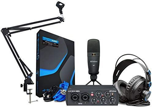 PreSonus Audiobox 96 Studio Recording Set + braccio snodato Keepdrum