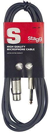 Stagg Cavo Microfonico di Alta Qualità XLRf to Jack, 6 m, Nero