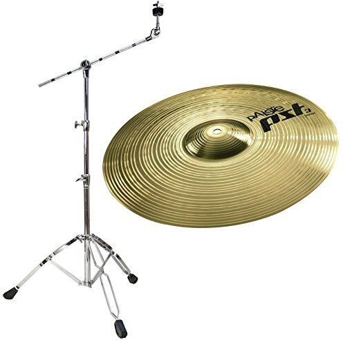 Paiste PST3 Crash Piatto Batteria 16" completo di Asta Piatto a Giraffa