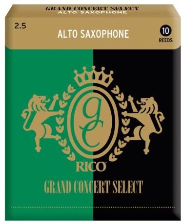 D'Addario Ance Sassofono Rico Grand Concert Select Alto Sax Reeds Alto Saxophone Reeds 2,5 forza, 10-Pack