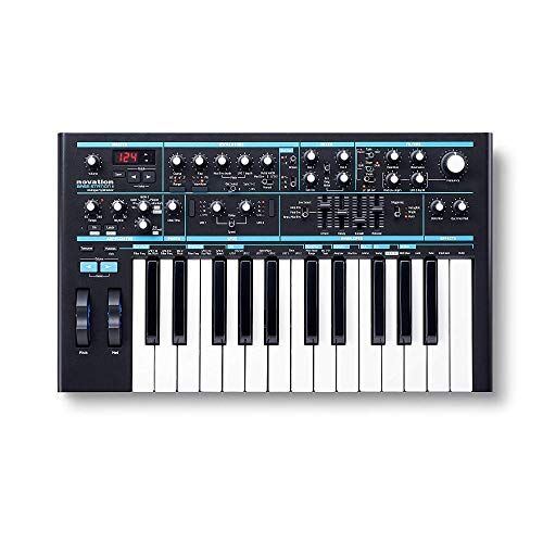 Novation Bass Station II, sintetizzatore monofonico analogico – include 64 patch di fabbrica, sequencer a passi basato sui pattern e arpeggiatore, due oscillatori e un sub-oscillatore aggiuntivo