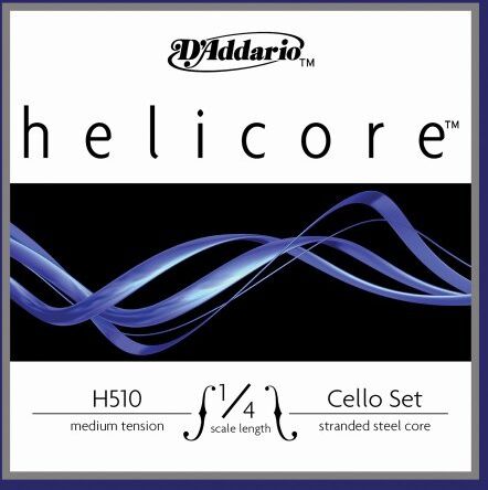 D'Addario Set di corde  Helicore per violoncello, scala 1/4, tensione media