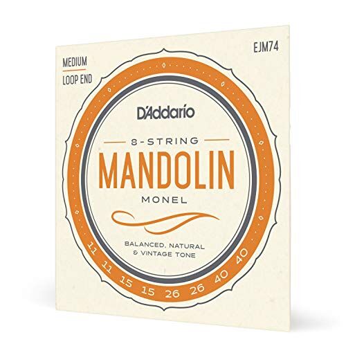 D'Addario Corde in monel per mandolino, scalatura media, 11-40
