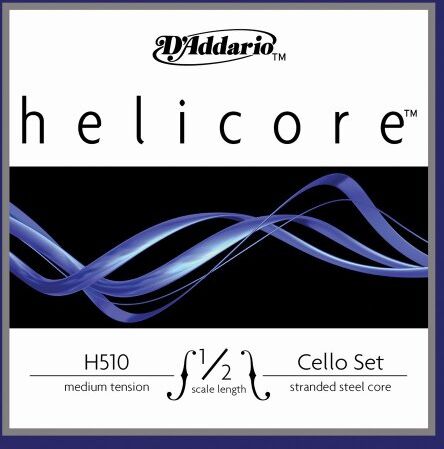 D'Addario Set di corde  Helicore per violoncello, scala 1/2, tensione media