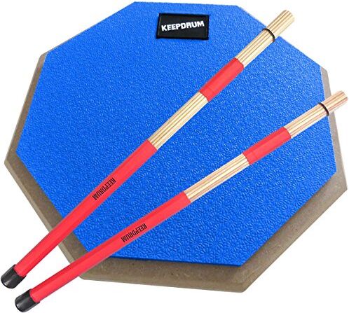 keepdrum Keep Drum dpbl Practice Pad Blu + SV1 Rods 19 Barre Drum Sticks