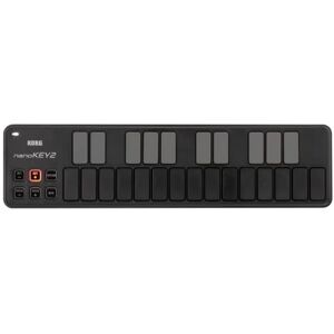 Korg nanoKEY2, mini controller tastiera MIDI USB a 25 tasti, colore: Nero