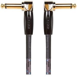 Boss BIC-PC Studio Grade Instrument Cable, Right-angle 1/4-inch connectors, 6-inch/15 cm length