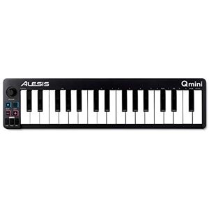 Alesis Qmini Tastiera MIDI Controller portatile a 32 note con tasti sensibili alla velocity e software di produzione musicale incluso