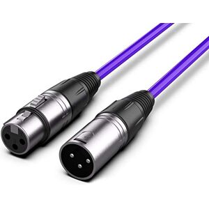 Audibax Silver Cavo XLR Maschio a XLR Femmina Lunghezza 15 metri Connettori OFC ad Alta Trasmissione del Segnale Rivestito in PVC Massimo Isolamento Diametro 6 mm Colore Viola Audibax Silver Cavo XLR Maschio a XLR Femmina Lunghezza 15 metri Connettori OFC ad Alta Trasmissione del Segnale Rivestito in PVC Massimo Isolamento Diametro 6 mm Colore Viola